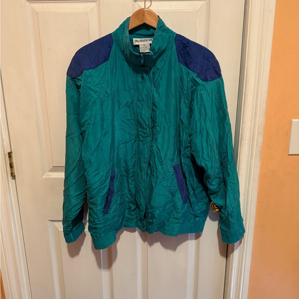 Vintage Silk Adventure Windbreaker Jacket